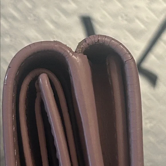 YSL Yves Saint Laurent pink leather trifold wallet - Picture 10 of 17